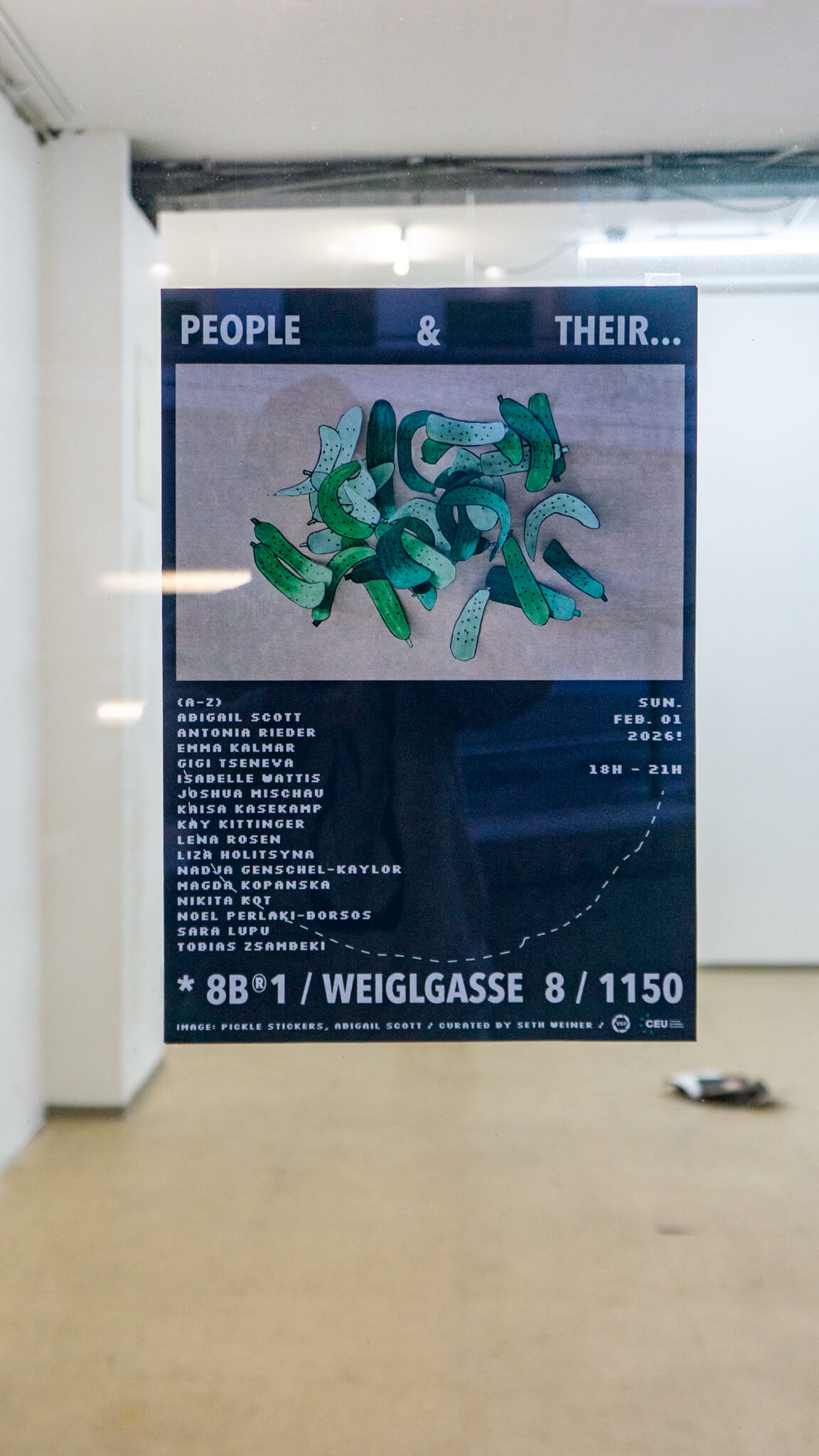 Installation photo of an art show