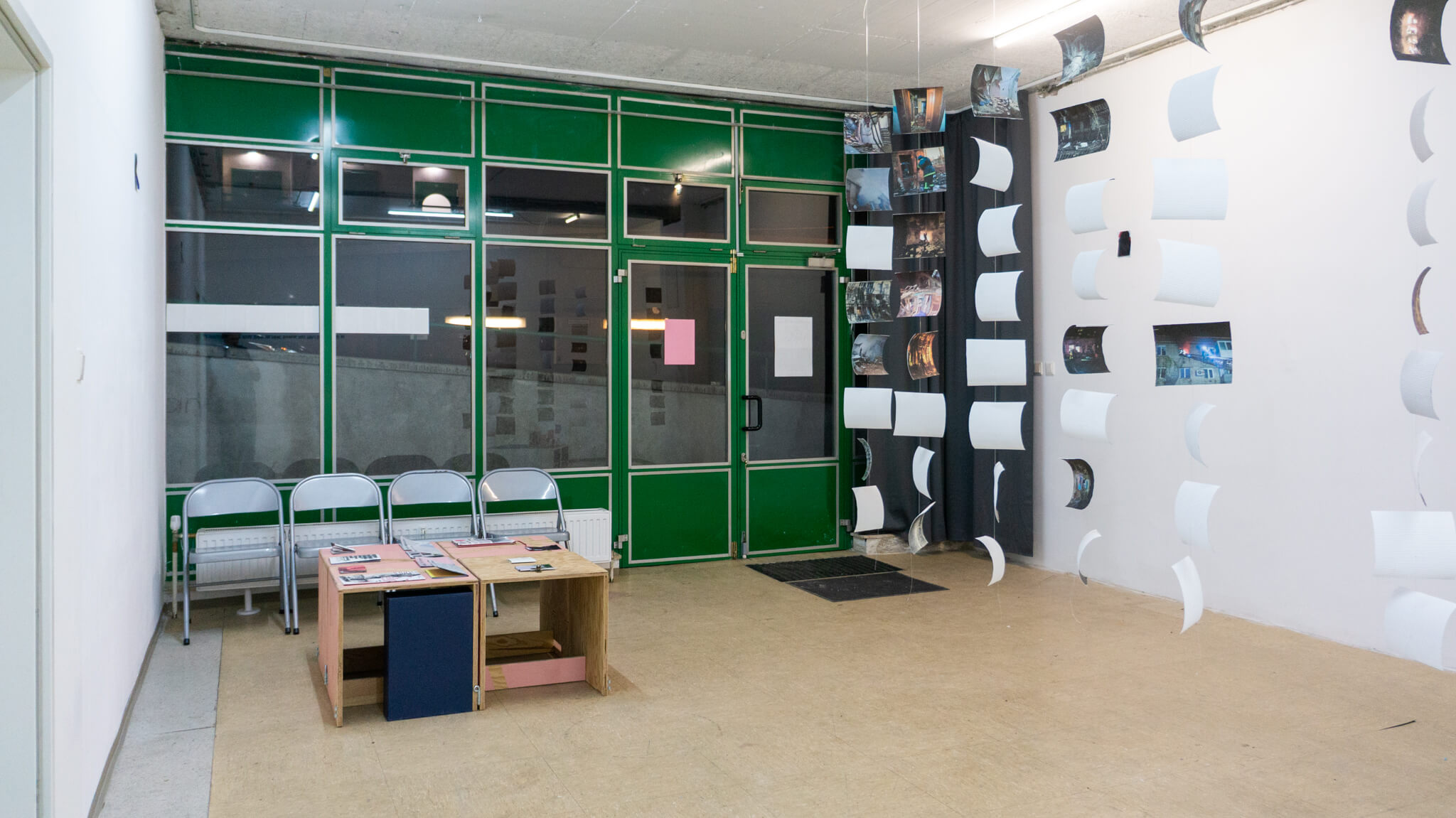 Installation photo of an art show