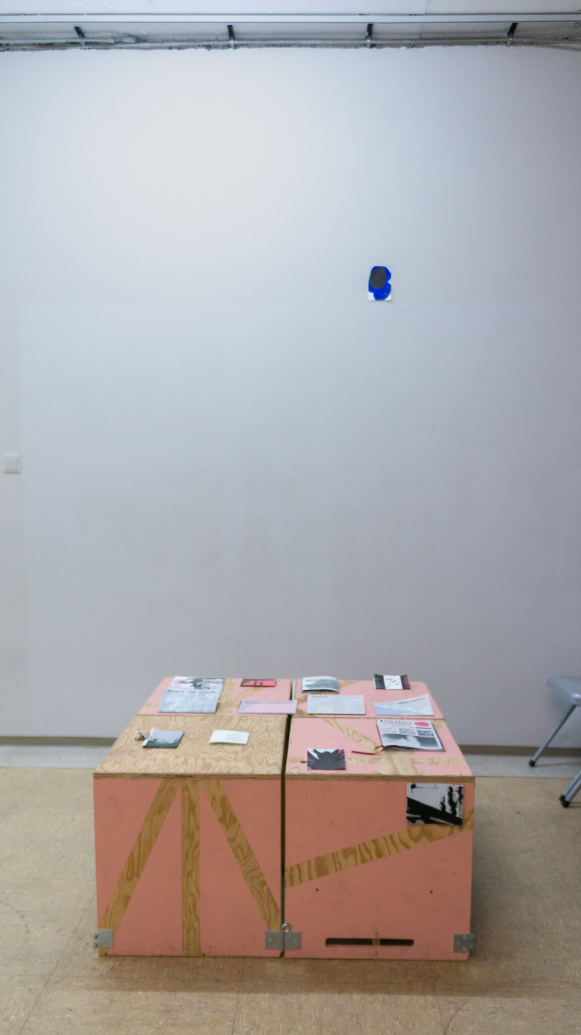 Installation photo of an art show