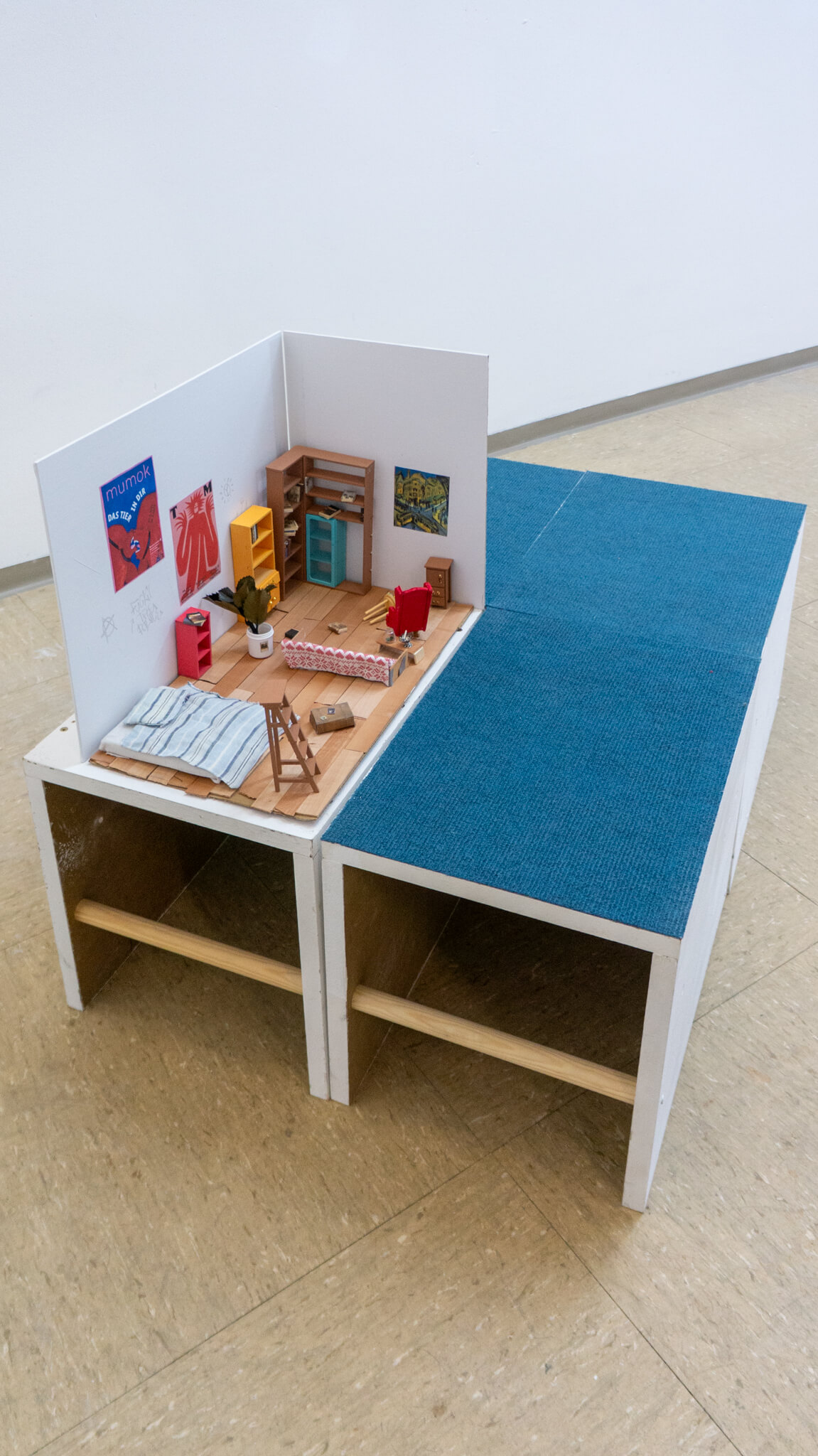 Installation photo of an art show