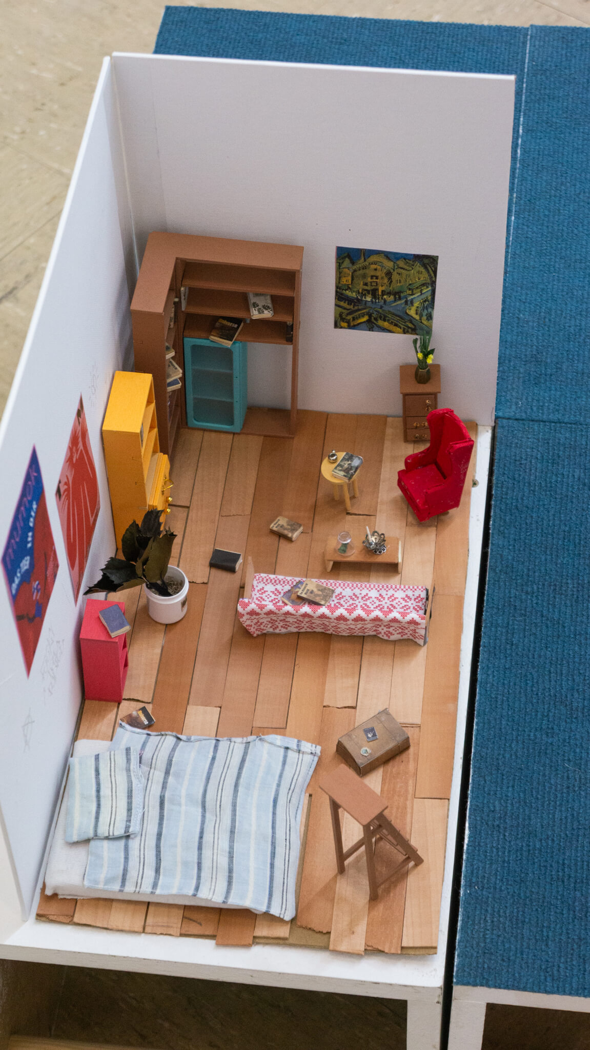 Installation photo of an art show