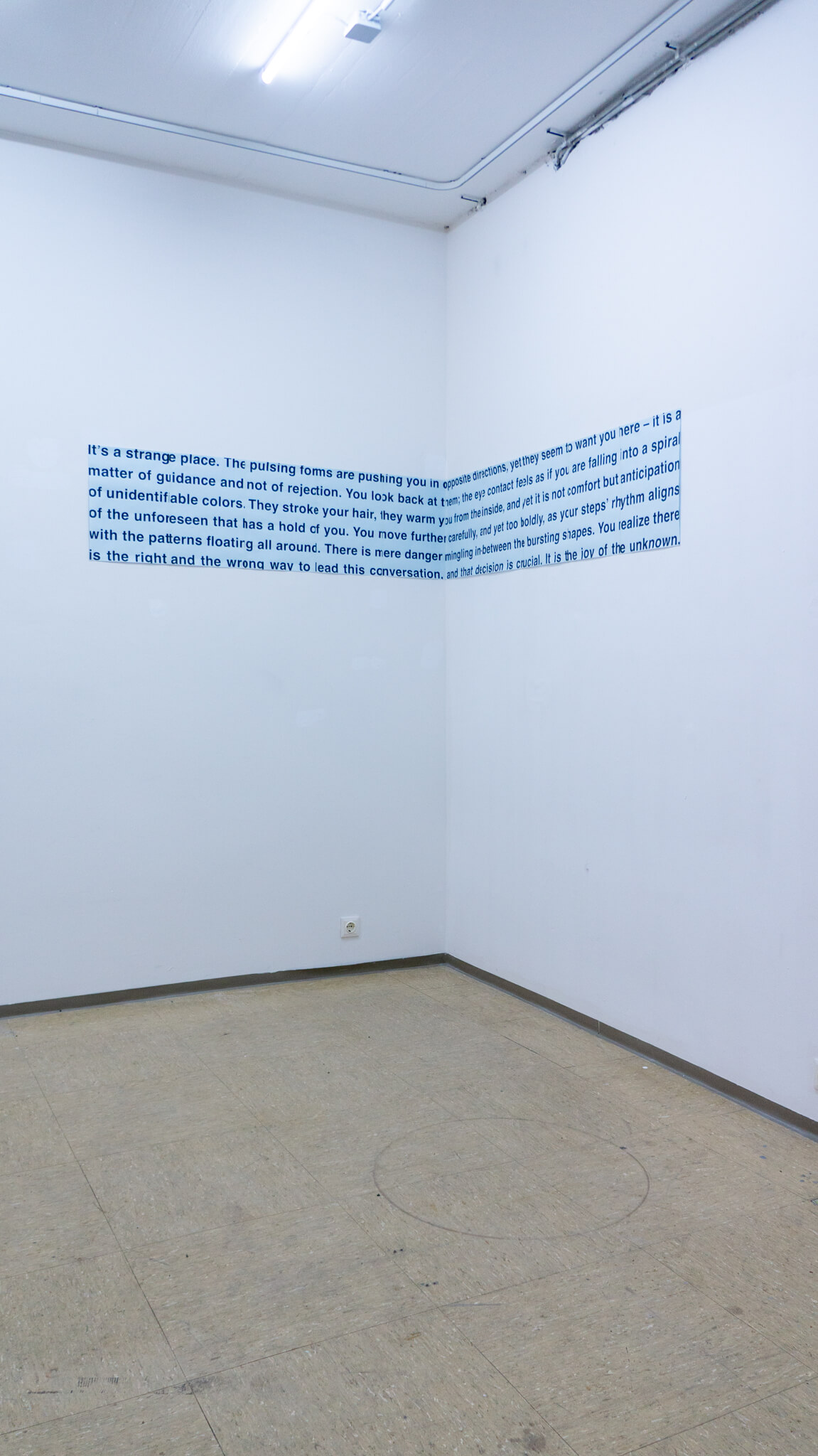 Installation photo of an art show
