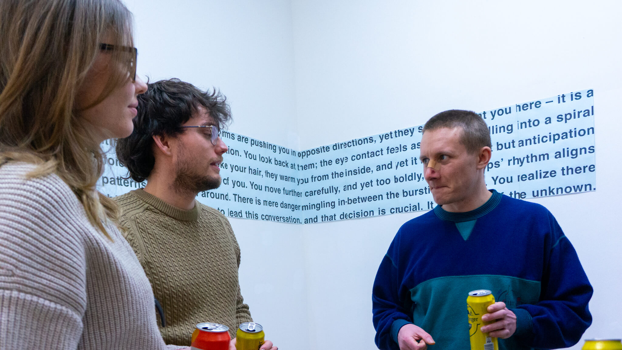 Installation photo of an art show