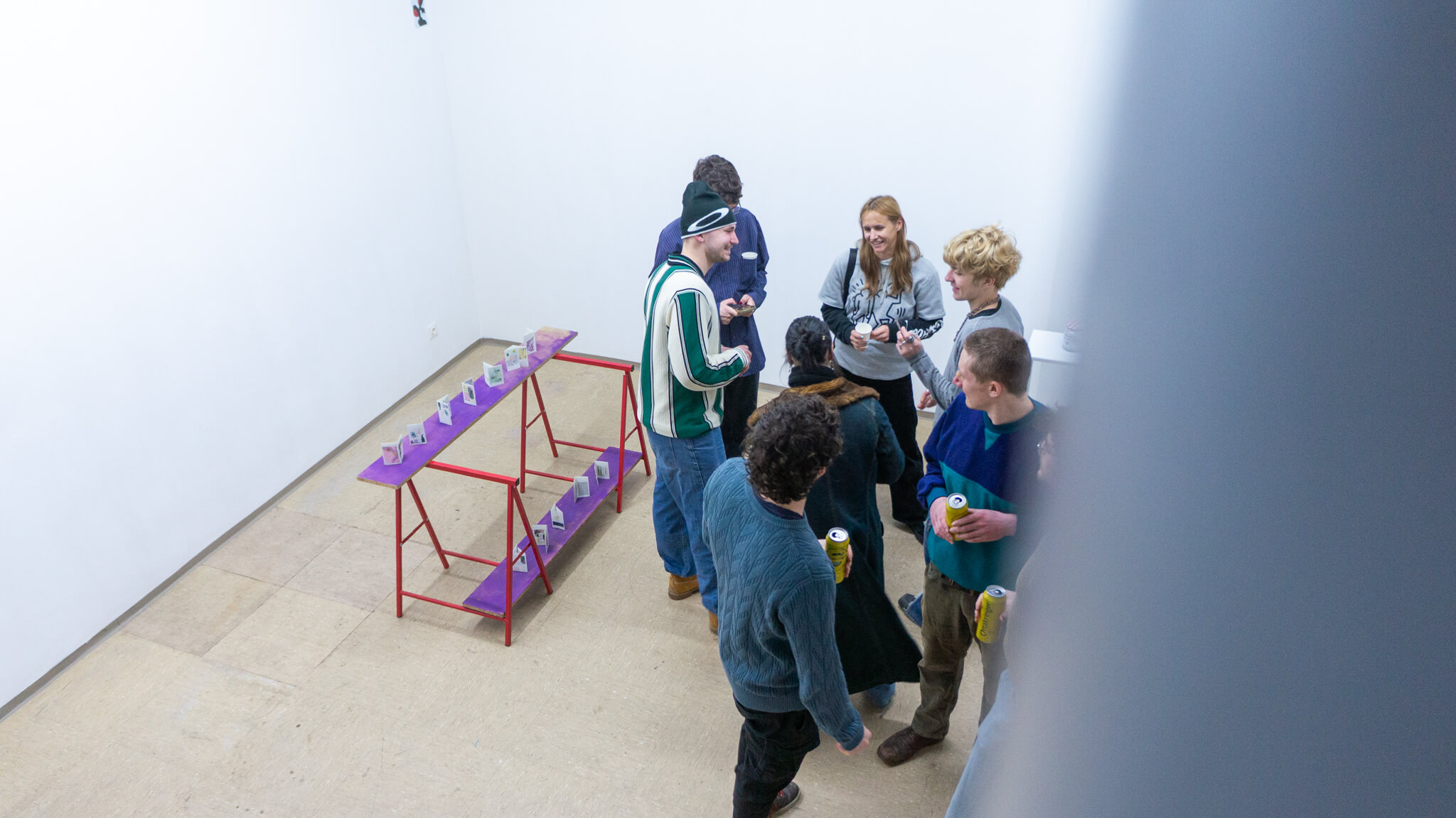 Installation photo of an art show