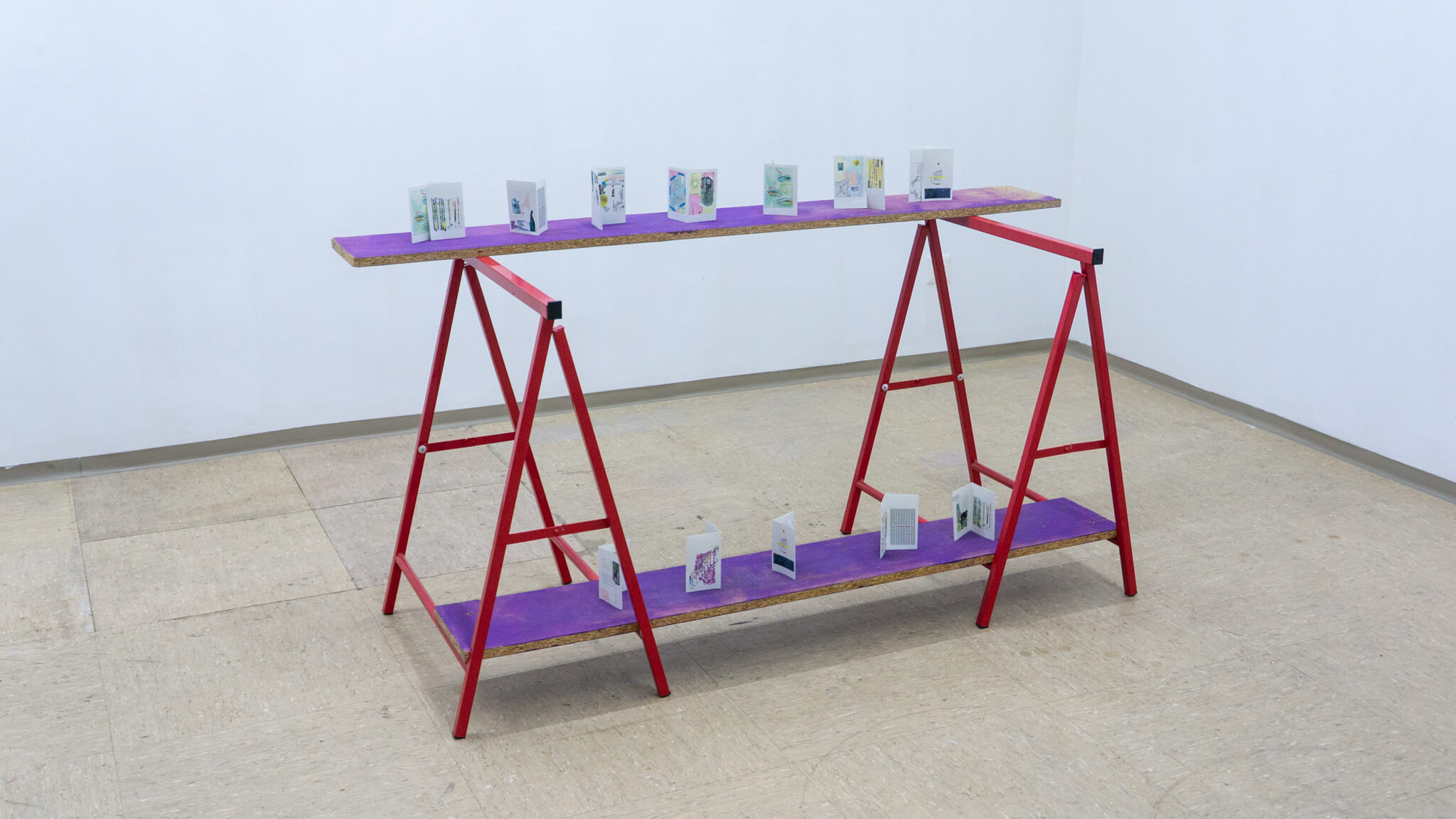 Installation photo of an art show
