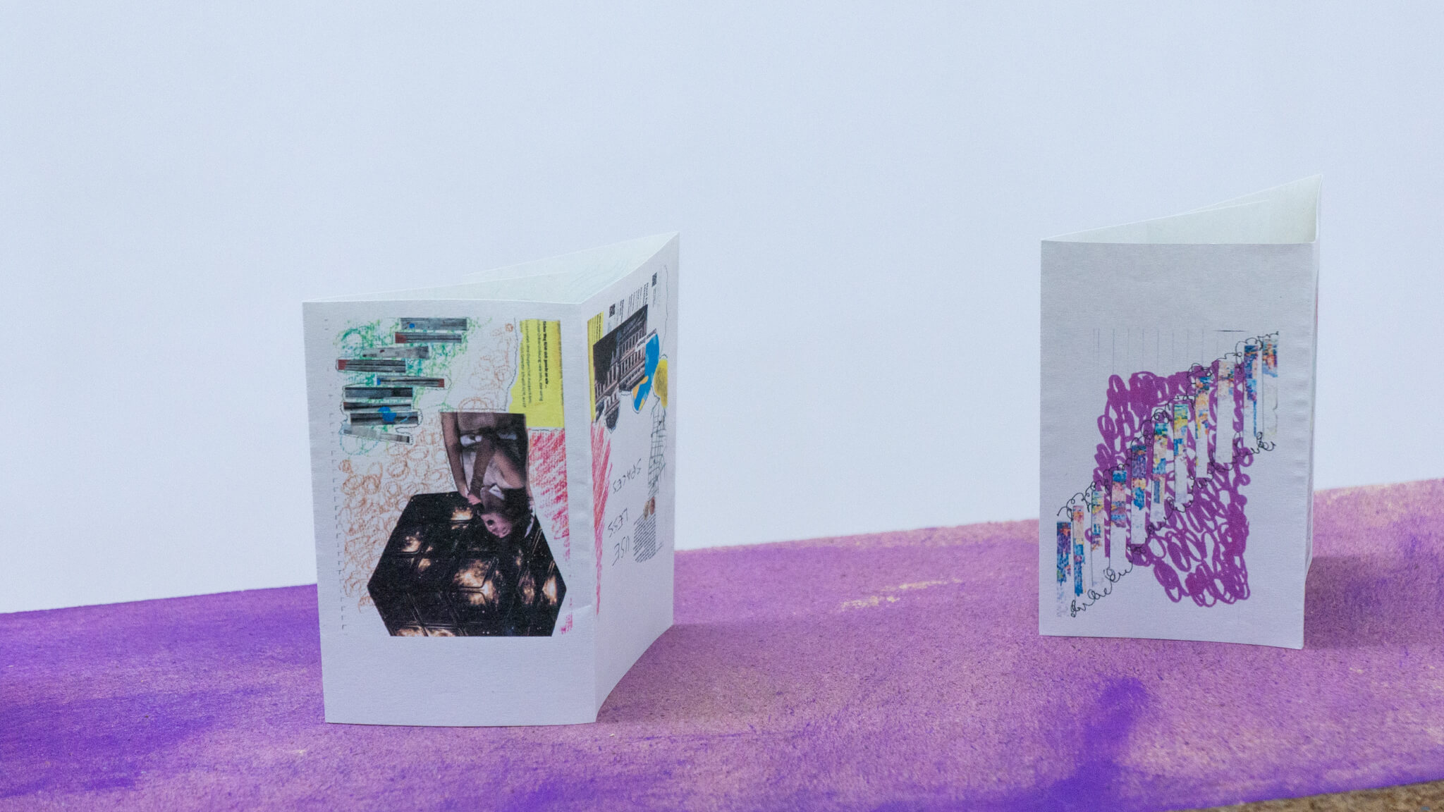 Installation photo of an art show