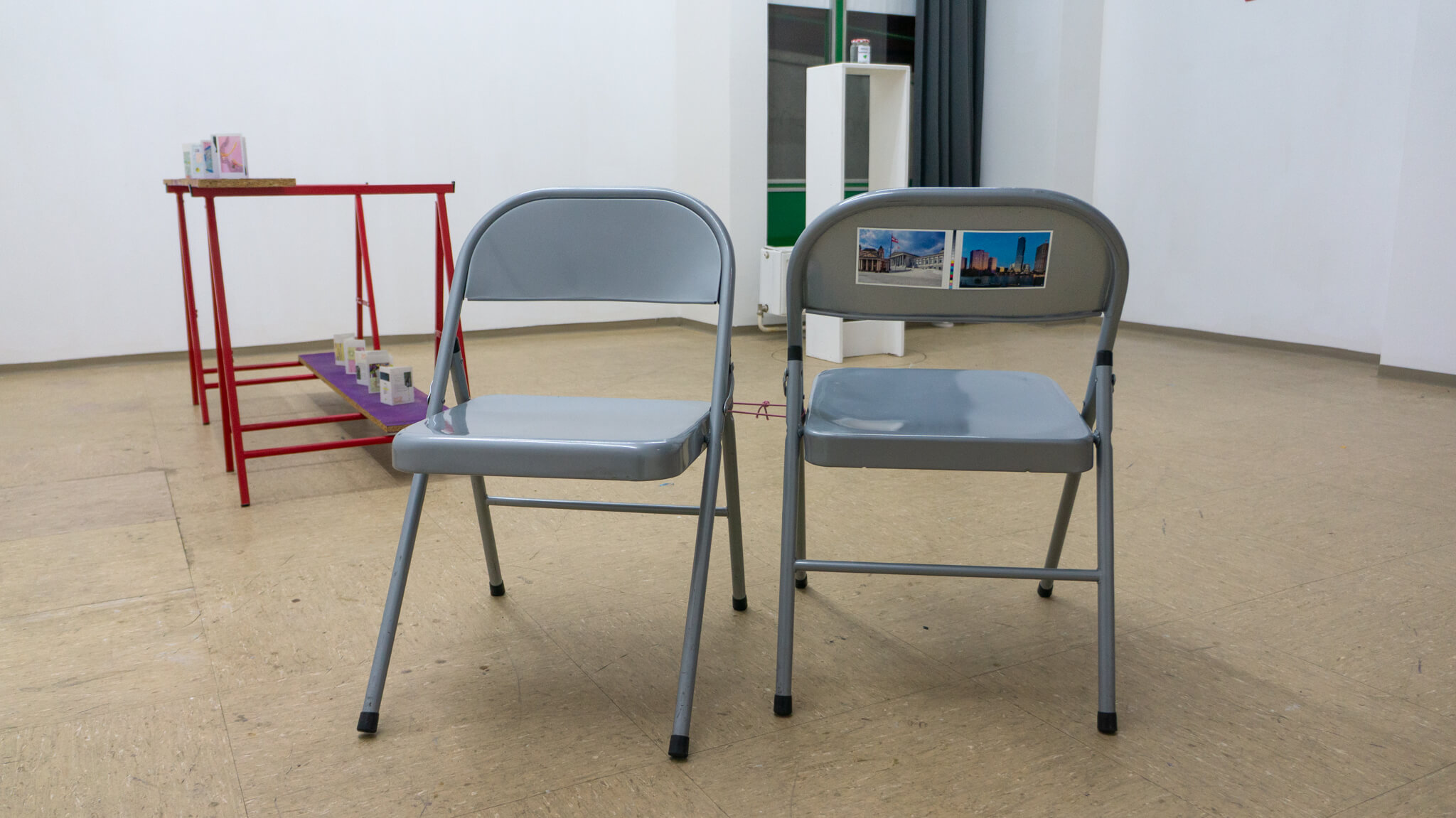 Installation photo of an art show