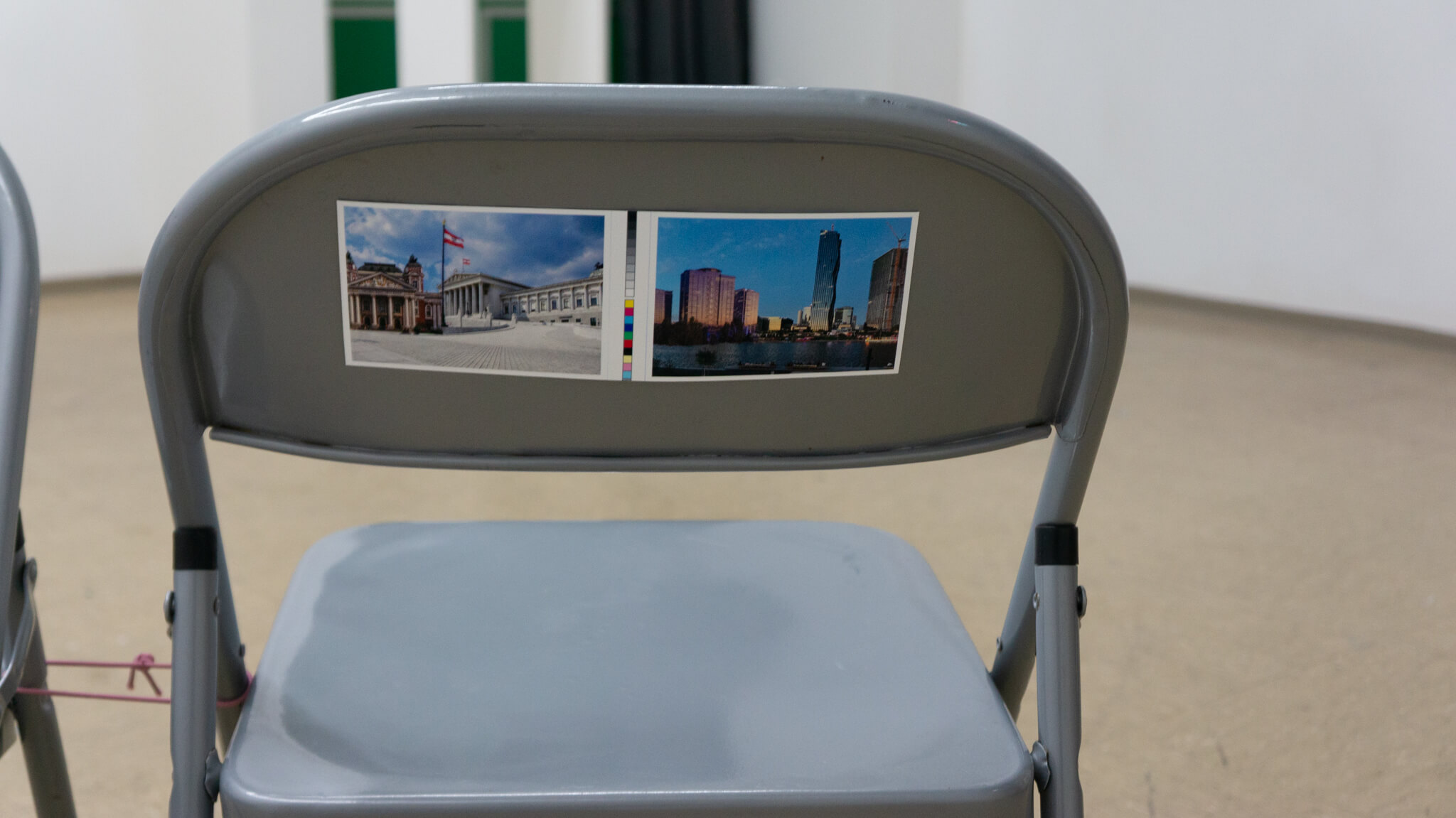 Installation photo of an art show