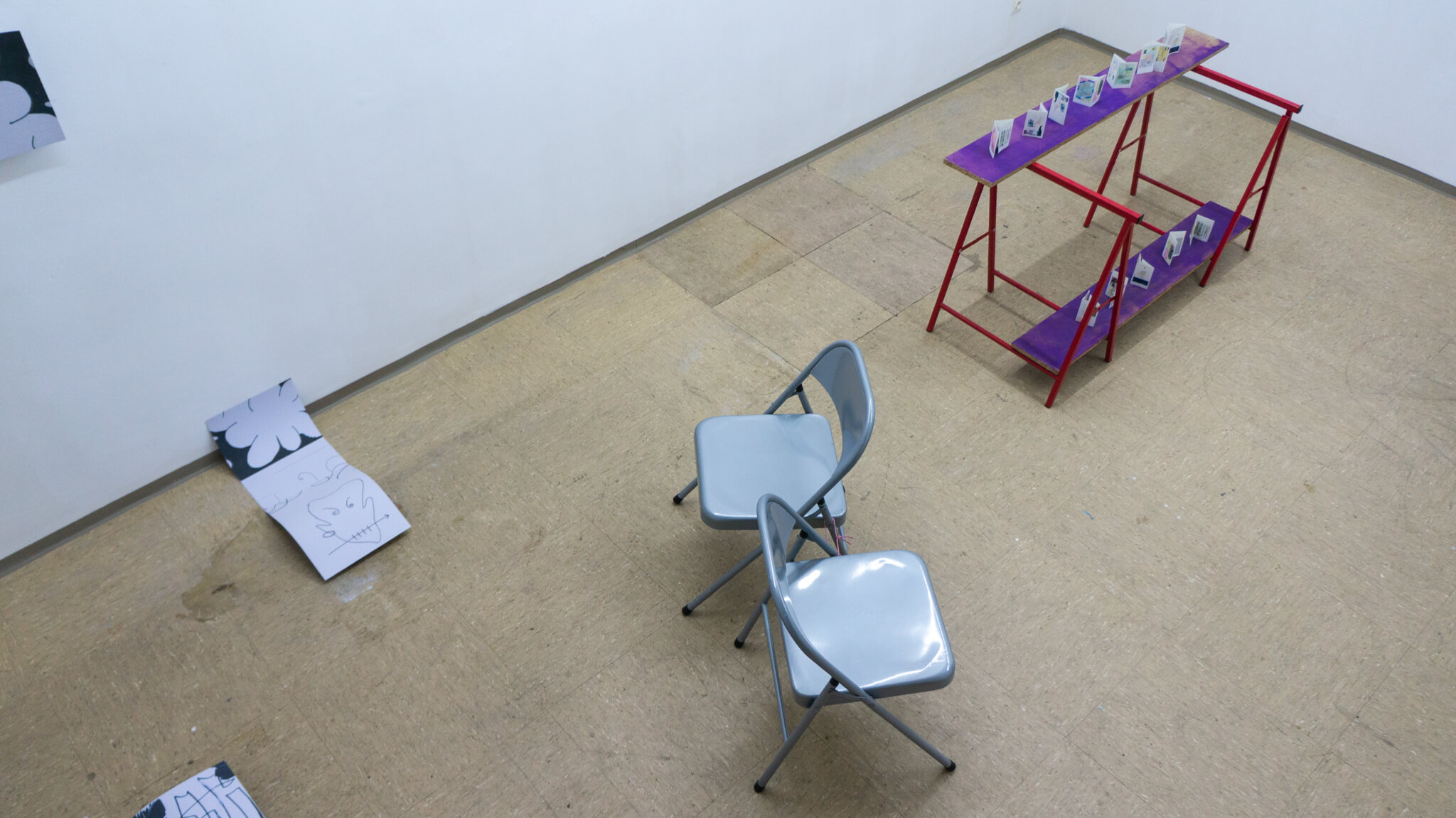Installation photo of an art show