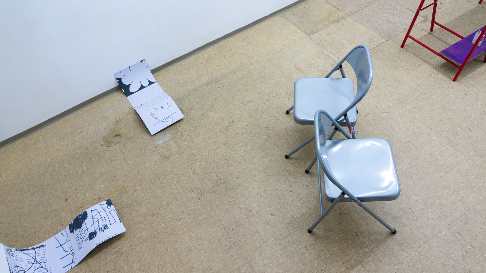 Installation photo of an art show