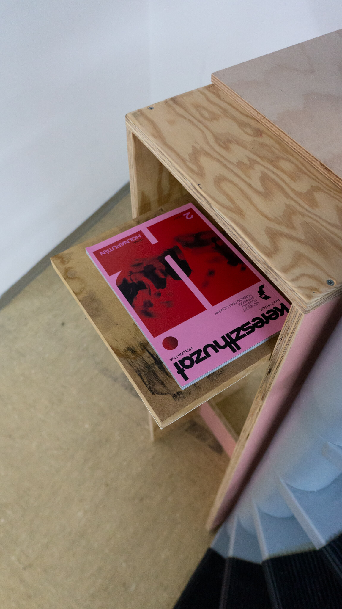 Installation photo of an art show