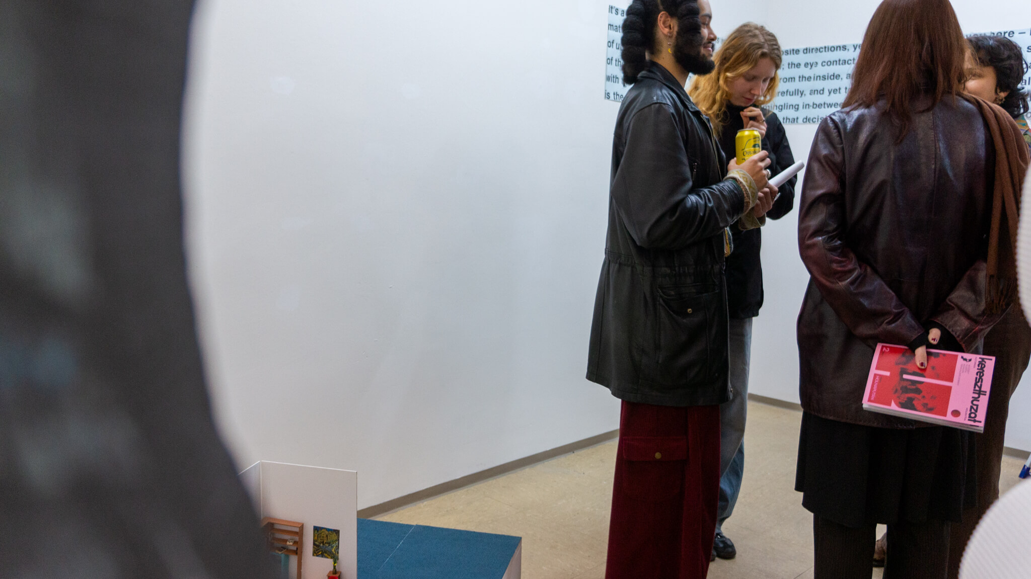 Installation photo of an art show