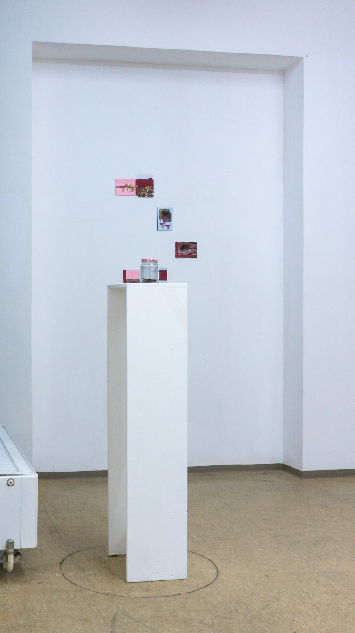 Installation photo of an art show