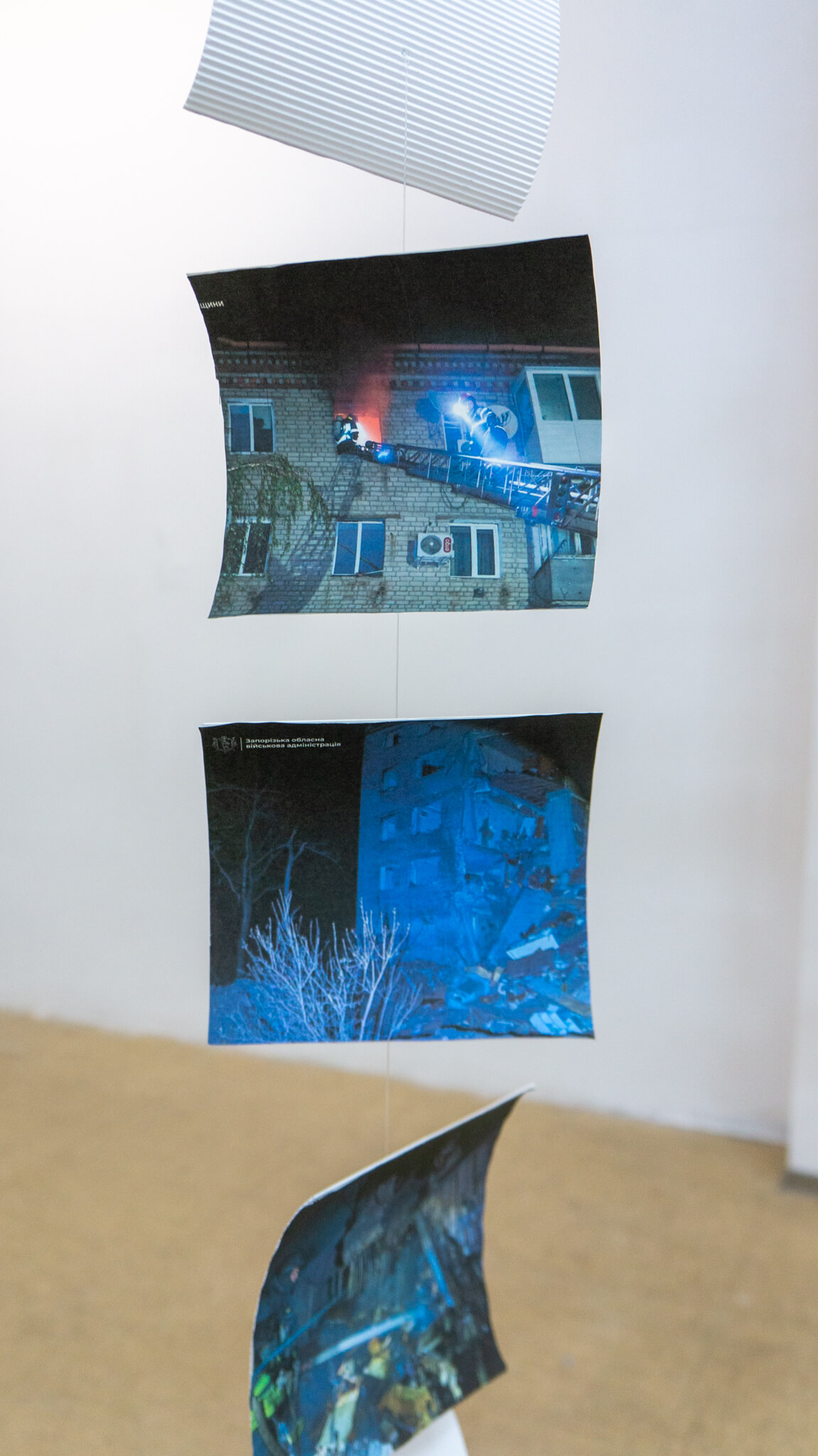 Installation photo of an art show
