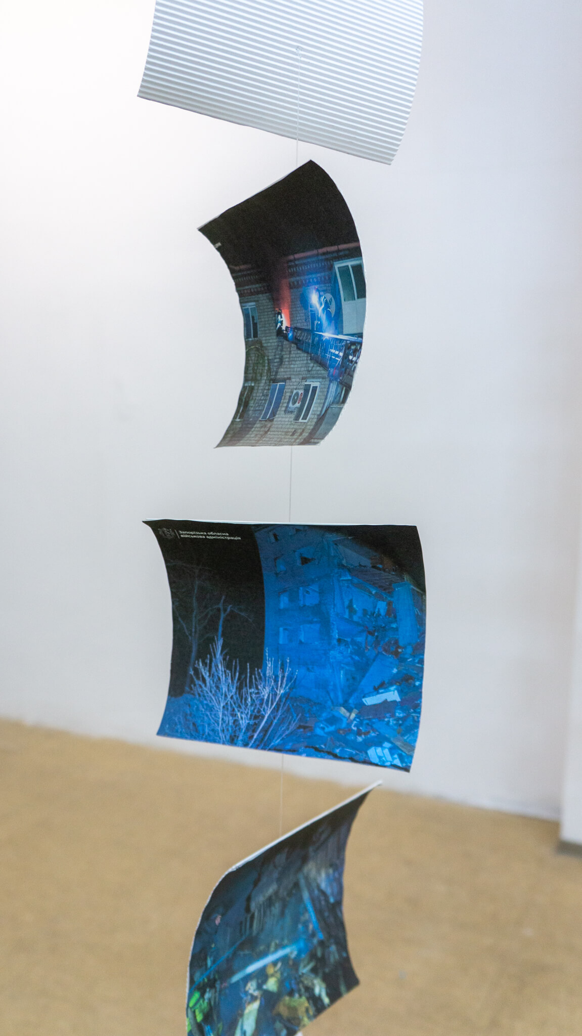 Installation photo of an art show