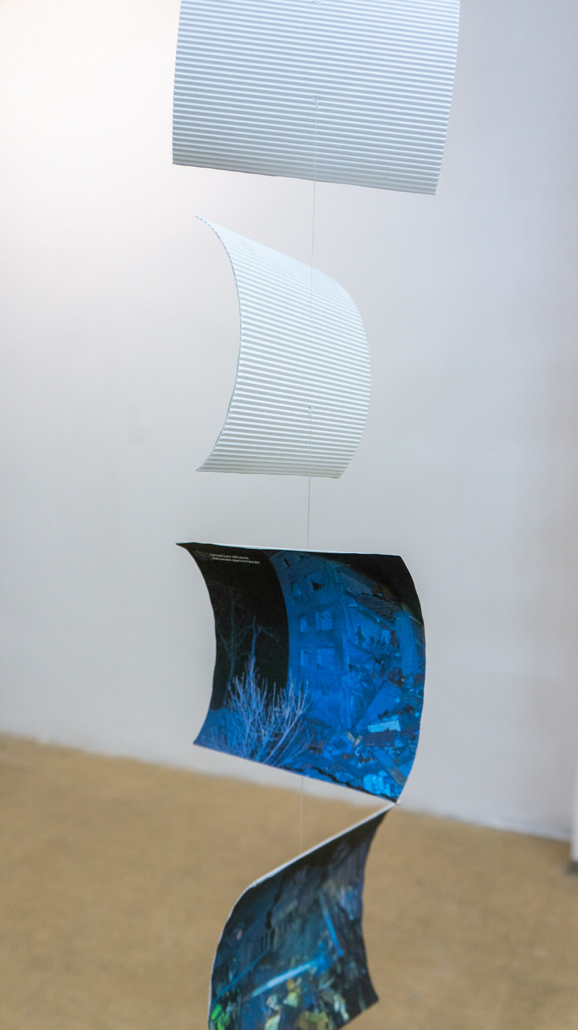Installation photo of an art show