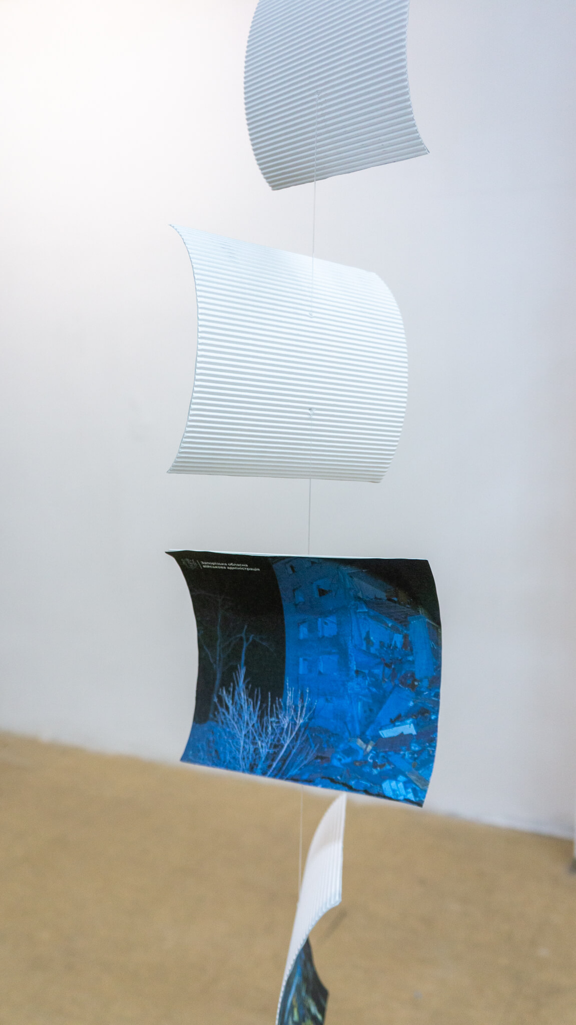 Installation photo of an art show
