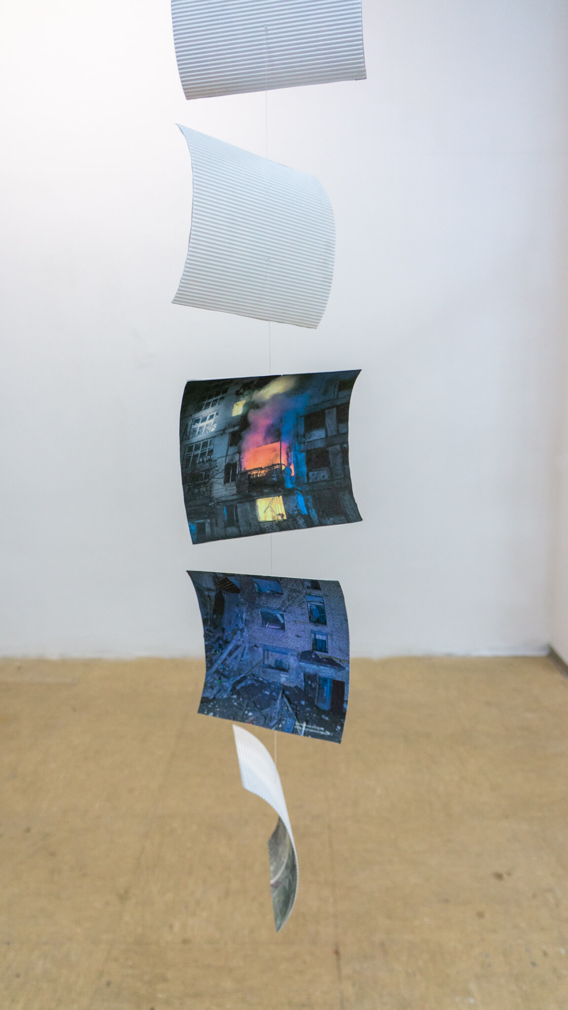 Installation photo of an art show