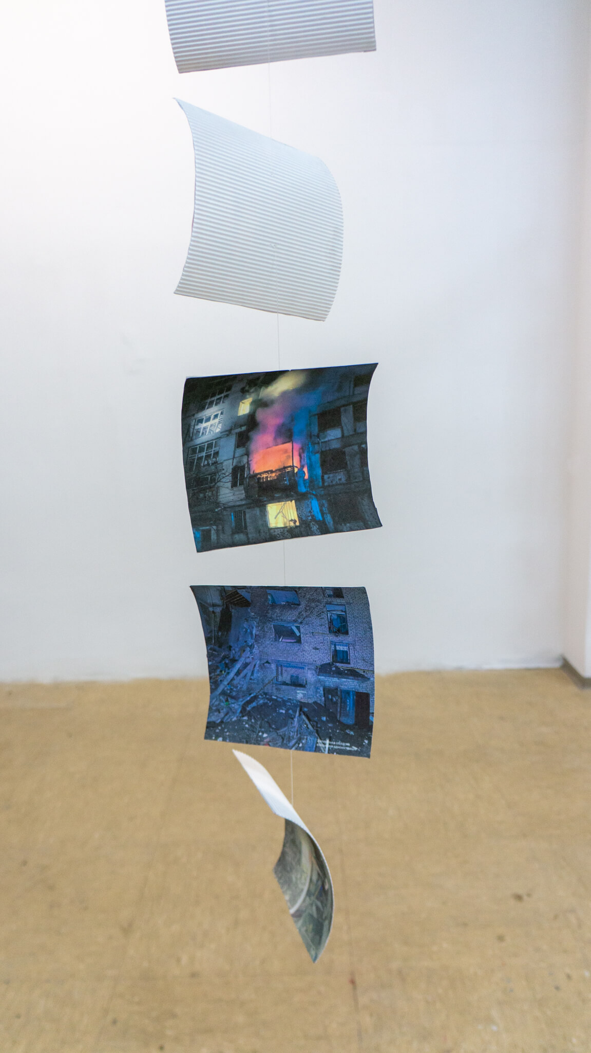 Installation photo of an art show