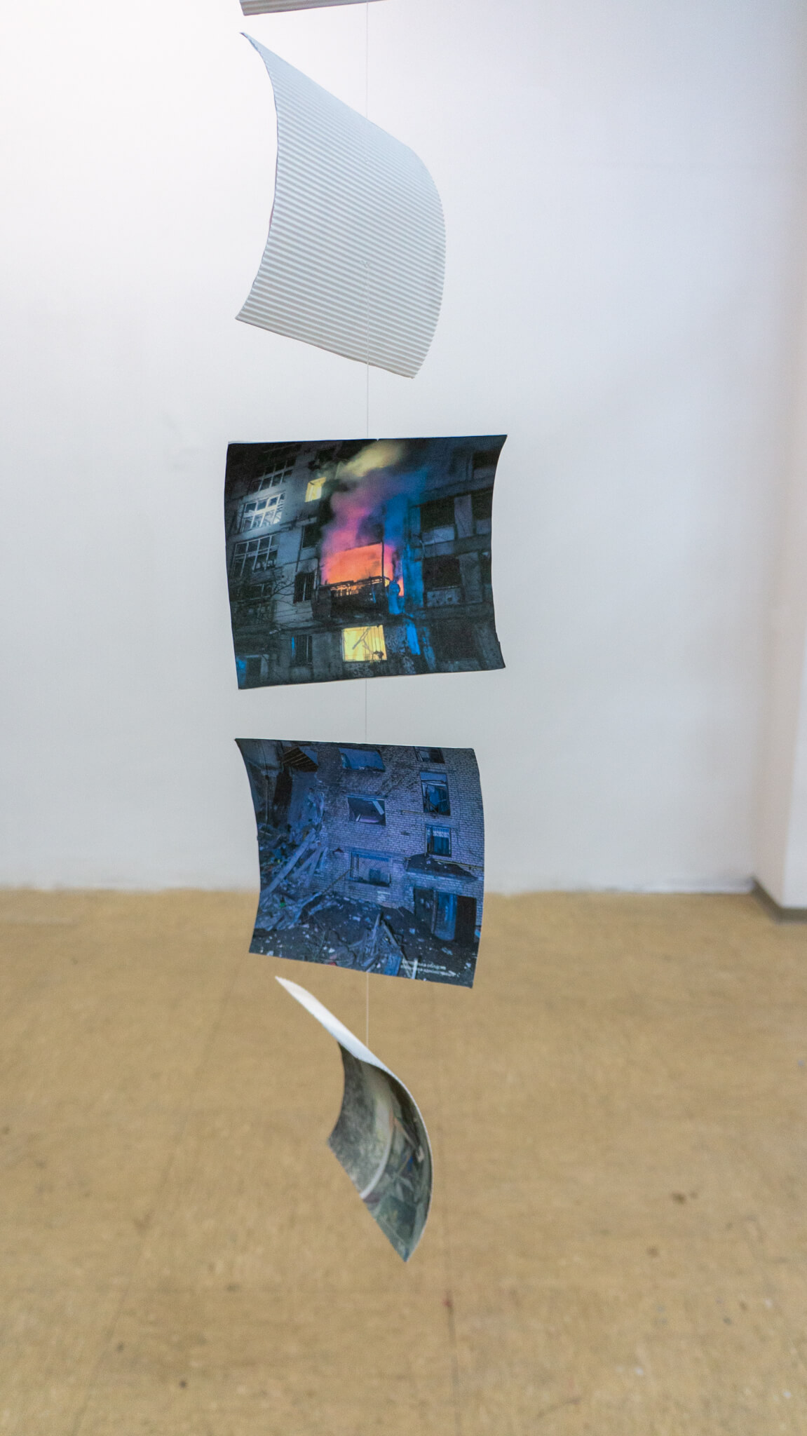 Installation photo of an art show