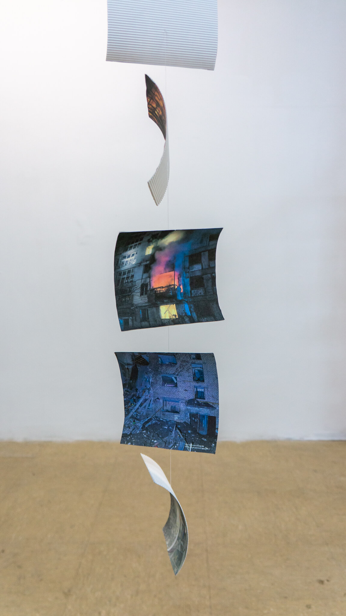 Installation photo of an art show