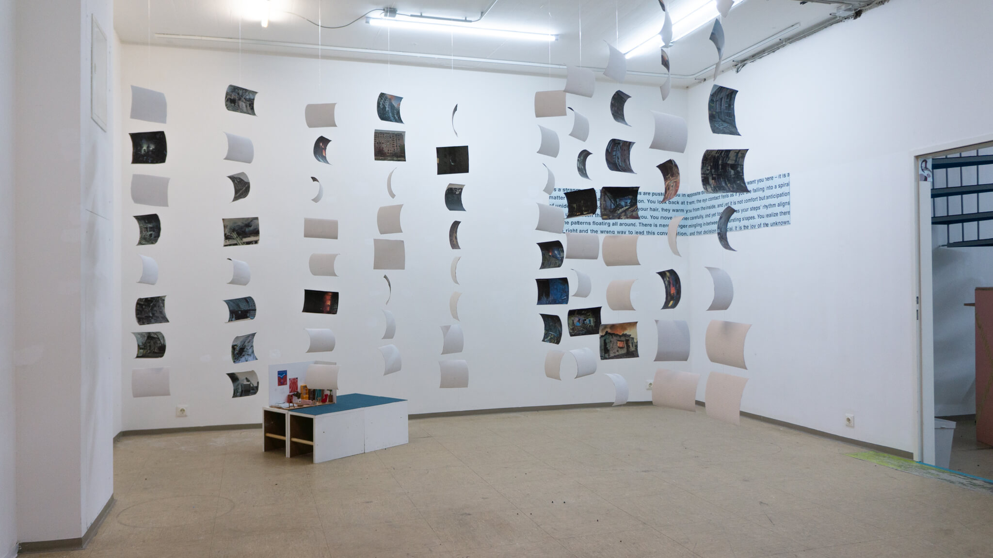 Installation photo of an art show