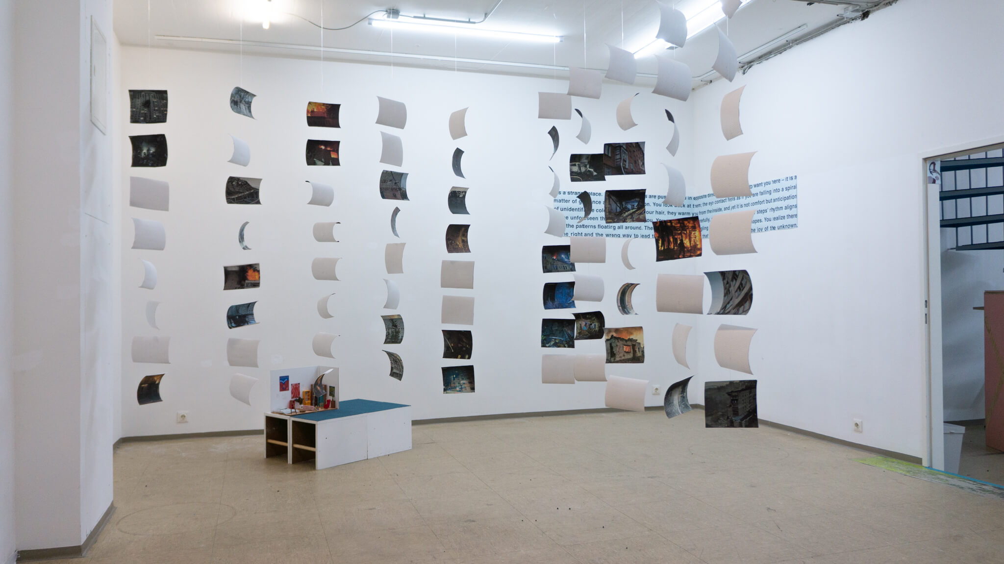 Installation photo of an art show